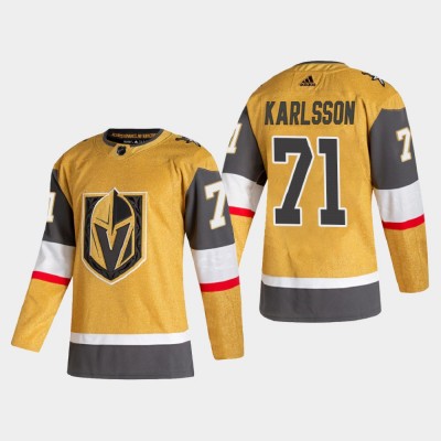 Vegas Vegas Golden Knights #71 William Karlsson Men's Adidas 202021 Authentic Player Alternate Stitched NHL Jersey Gold
